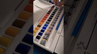 Setting up my New Winsor and Newton Watercolours #lofi #chill #watercolour #winsorandnewton