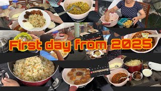 New year Day / Recipe of vegetable stew 🍲/ Fried rice 🍚/chilli chicken /chicken cutlets /family vlog