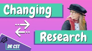 RESEARCH DIRECTION - switching it up and changing your research topic! #universityresearch