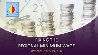 FIXING THE REGIONAL MINIMUM WAGE