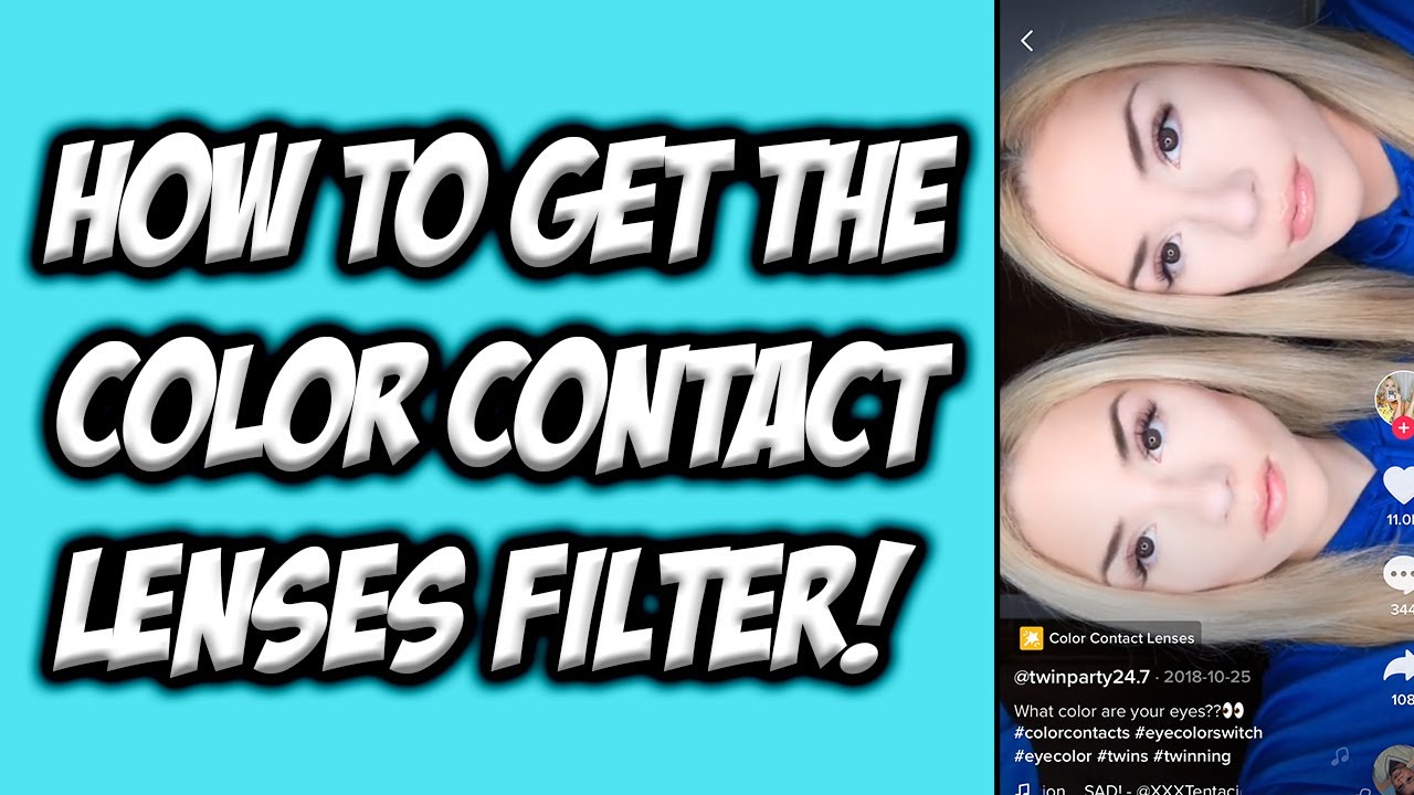 How To Change Your Eye Color On TikTok EASY! 🎥| Get The Color Contact ...