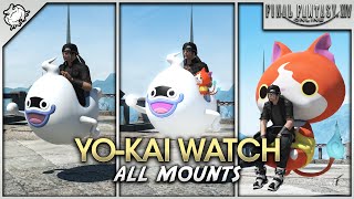 FFXIV - All Yo-Kai Watch Mounts