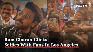 Ahead Of Golden Globes, Ram Charan Clicks Selfies With Fans In Los Angeles