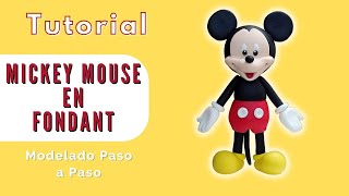 Cómo Hacer a Mickey mouse en Fondant// Mickey Mouse Caketopper// Figuras Fondant