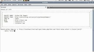 Python SQL Dumper - How to execute custom query