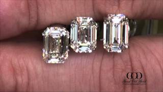 Veiwing 3ct G VS1 Emerald Diamonds using Natural Daylight