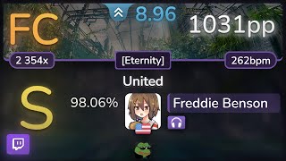 🔴 9.0⭐ Freddie Benson | Our Stolen Theory - United [Eternity] +NC 98.06% (1031pp FC) - osu!