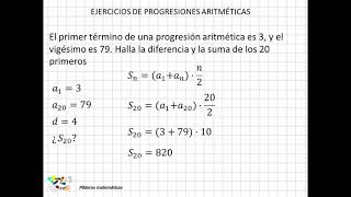 07 Progresiones aritméticas   ejercicios