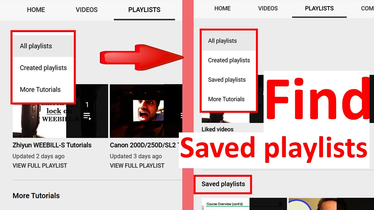 How To Find Saved Playlists On Youtube Youtube