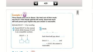 5th Grade Math Chapter 6 Lesson 9: Estimate Quotients