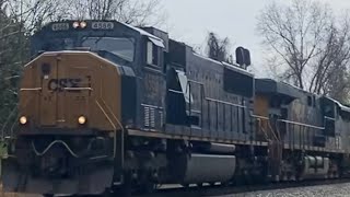 CSX SD70MACe 4566 Leads CSX Q404-16 East Through Skillman, NJ!