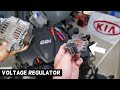 KIA OPTIMA ALTERNATOR NOT CHARGING OR OVERCHAGING, VOLTAGE REGULATOR REPLACEMENT