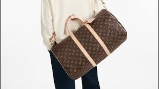 Expensive - Louis Vuitton Keepall 50 Travel Bandouliere Monogram Canvas Weekend/Travel Bag💼 #shorts