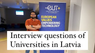Latvian University Interview Questions | International Students in Latvia | #latvia #riga