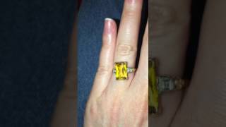 Vintage Citrine and Diamond Ring Video