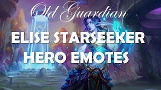 Elise Starseeker Hero emotes from Saviors of Uldum pre-order (Hearthstone)