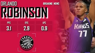 𝐁𝐑𝐄𝐀𝐊𝐈𝐍𝐆 𝐍𝐄𝐖𝐒: Toronto Raptors Sign Center Orlando Robinson To 10-Day Contract | 2024 NBA Season