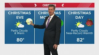 Christmas week forecast: Cold tonight, tomorrow morning; much warmer weather on the way!