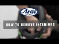 How to remove the interior of an Arai Helmet