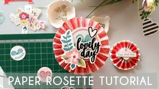 Paper rosette tutorial | diy embellishment | diy cake topper | paper craft | easy craft | #shorts