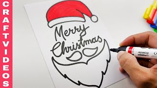 Christmas Card Drawing Easy