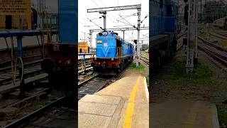 Single wdm3a diesel locomotive at station 🚂 #diesel #locomotive #wdm3a #railways #shyam_hembram