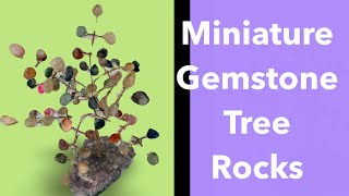 Gem Stone Rock Tree--Semi-Precious Quartz Stones ID'd