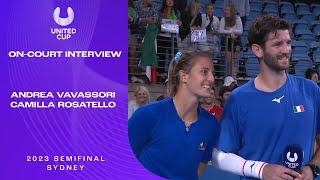 Rosatello/Vavassori On-Court Interview | United Cup 2023 Semifinal