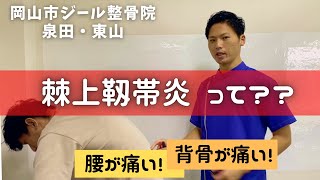 【棘上靱帯炎】腰が痛い！背骨が痛い！棘上靱帯炎って？？【ジール整骨院】【岡山 整骨院】