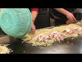Comida de Rua em Hiroshima Japão - Okonomiyaki  Street Food in Hiroshima Japan