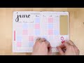 june 2023 bullet journal set up plan with me flamingo theme