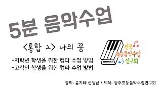 [5분 음악수업]저학년과 고학년을 위한 컵타 수업 방법(통합 2학년 / 나의 꿈)