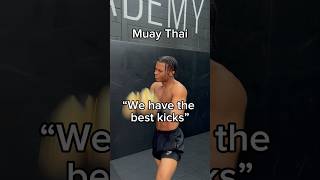 “Muay Thai has the best kicks…”