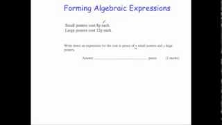 Forming Algebraic Expressions