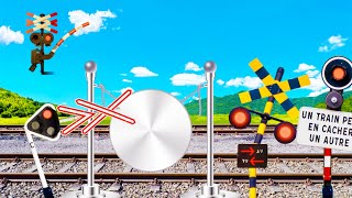 【踏切アニメ】音を鳴らしたい無音ふみきりカンカン😂😂😂Silent railroad crossing want to make a sound