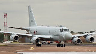 Kawasaki P-1 Japan Maritime Self Defense Force JMSDF departure at RAF Fairford RIAT 2015 AirShow