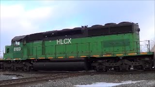 HLCX 8169 SD40-2 leads CSX Q500 Unique Leslie RS3K horn