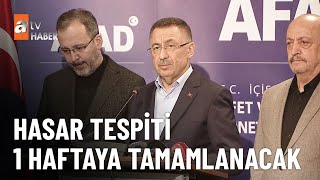 Cumhurbaşkanı Yardımcısı Fuat Oktay afet bölgesindeki son durumu paylaştı - atv Haber 13 Şubat 2023