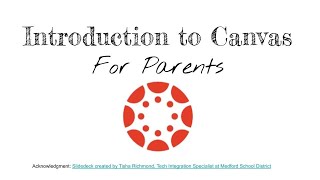 Introduction To Canvas For Parents
