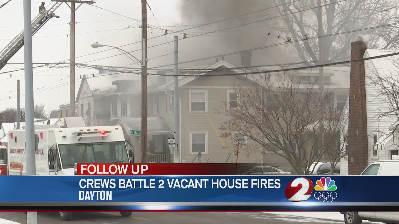 Crews Battle Two Vacant House Fires - YouTube