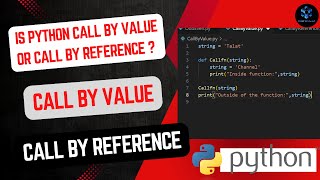 Is Python Call By Value or Call By Reference?|Call by value &Reference #callbyreference #callbyvalue