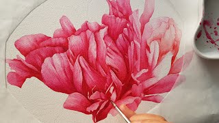 💧 WaterColor : Red Peony  🤍 Don't Forget the Innocent Days.