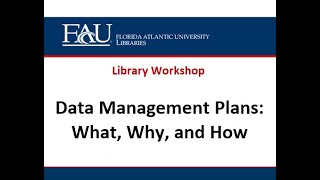 Data Management Plans