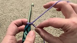 How to crochet a chain stitch, left handed - Crochet with Shay