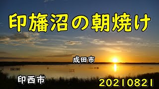 印旛沼の朝焼け（20210821）