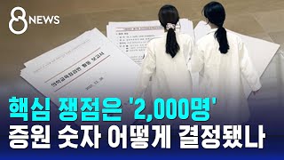 핵심 쟁점은 '2,000명'…의대 증원 숫자 어떻게 결정됐나 / SBS 8뉴스