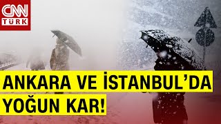 İstanbul'a Sibirya'dan Yoğun Kar! İstanbul ve Ankara'da Kar Etkisini Artırdı, CNN TÜRK Bölgede!