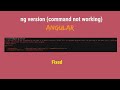 Fixed: ng version not showing | Angular CLI not working, how to check Angular CLI version