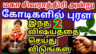 சிவராத்திரி அன்று கோடிகளில் புரள இந்த 2 விஷயங்களை செய்து விடுங்கள் | மகா சிவராத்திரி | mahashivratri