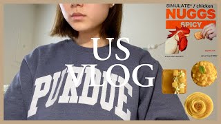 🇺🇸🚂 Purdue Vlog | Palmiers, mango tarts, beef curry, Nuggs nuggets, tulip, and Spring 🌷🐔